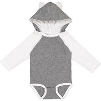 Infant Long Sleeve Fine Jersey Bodysuit With Ears Thumbnail