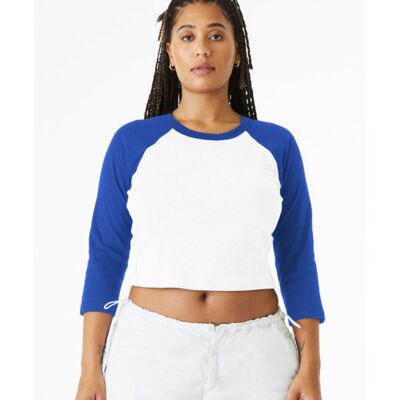 Ladies' Micro Ribbed Three-Quarter Raglan Baby T-Shirt Thumbnail