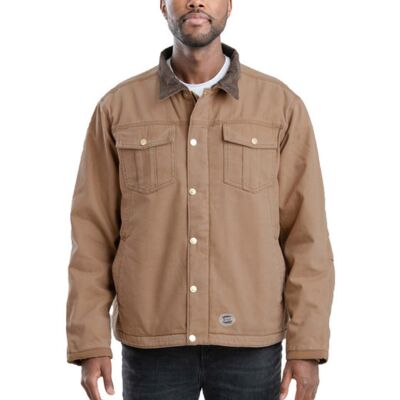 Unisex Vintage Washed Sherpa-Lined Work Jacket Thumbnail
