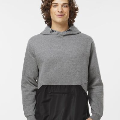 Unisex Mixed Media Hooded Sweatshirt Thumbnail