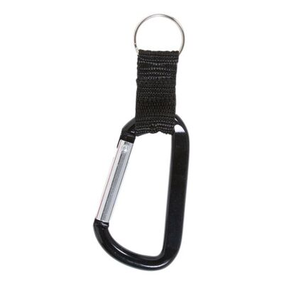 Carabiner With Strap And Split Ring Keychain Thumbnail