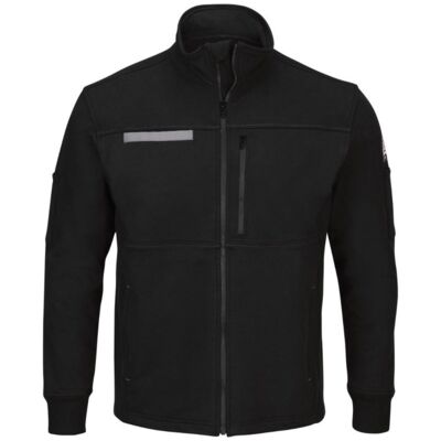 Men's Zip Front Fleece Jacket-Cotton /Spandex Blend Thumbnail