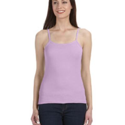 Ladies' Stretch Rib Spaghetti Strap Tank Thumbnail