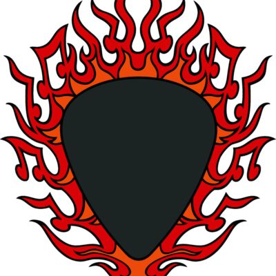 flaming guitar pick Thumbnail