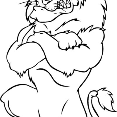 lion standing on ball Thumbnail