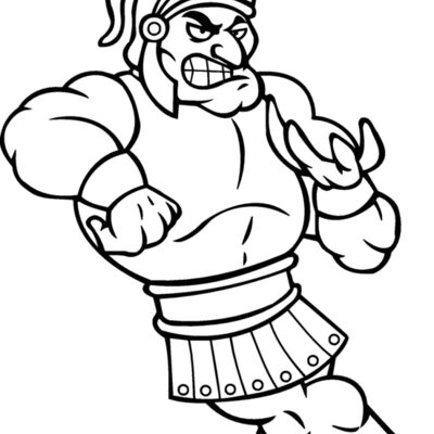 trojan spartan paladin holding ball Thumbnail